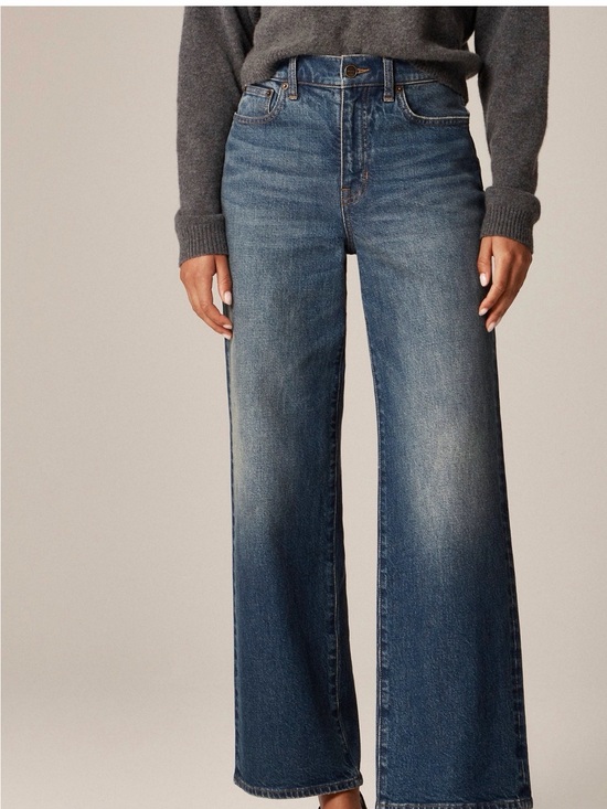 J. Crew Denim - J. Crew Wide-Leg Washed Blue Jeans